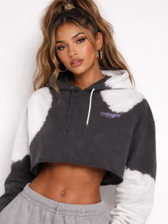 Civil Regime Bloom Forever Cropped Hoodie M - Picture 2 of 4